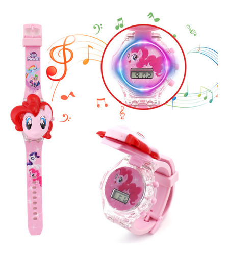 Reloj Niños Digital Luz Sonido Tapa Infantil My Little Pony