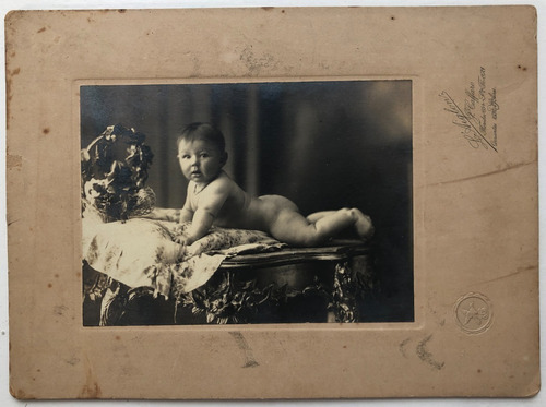 Foto Original Sobre Carton Niño Posando L'aiglon 1910's