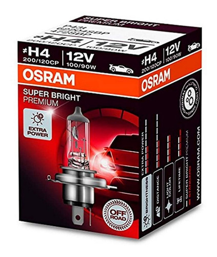 Lampara Osram H4 - Super Bright Premium 100/90w
