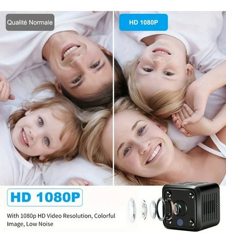 Mini Cámara Wifi Visión Nocturna Detección Movimiento 1080p
