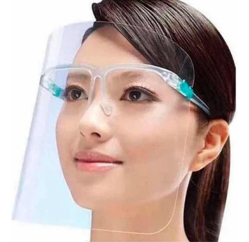10 Careta Facial Protectora Soporte Lentes Unisex
