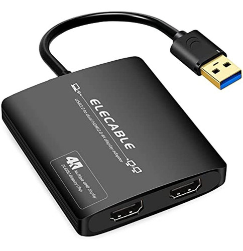 Adaptador Usb 3.0 A Hdmi Dual - 4k+4k 60hz Ultra Hd - Chip D