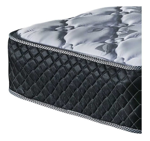 Colchón 1 plaza de resortes Cannon Resortes Doral gris y negro - 80cm x 190cm x 27cm