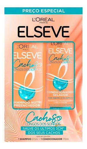 Kit Loreal Paris Elseve Shampoo Condicionador Cachos Sonhos