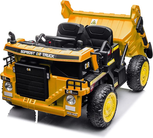 Camion Volquete Infantil 12v Color Amarillo Marca Newqida  