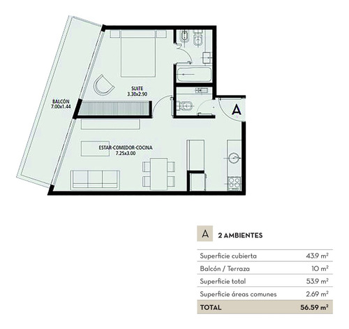Depto 2 Ambientes Venta Colegiales