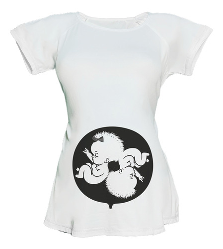 Blusa Para Embarazo Ranglan  Gemelos Cuates Rockeritos