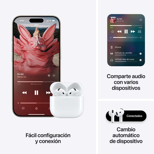 Apple AirPods 4 color blanco - Excelente (Reacondicionado)