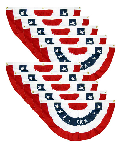 Ebaokuup Bandera Patriotica Plisada De Estados Unidos De 1.5
