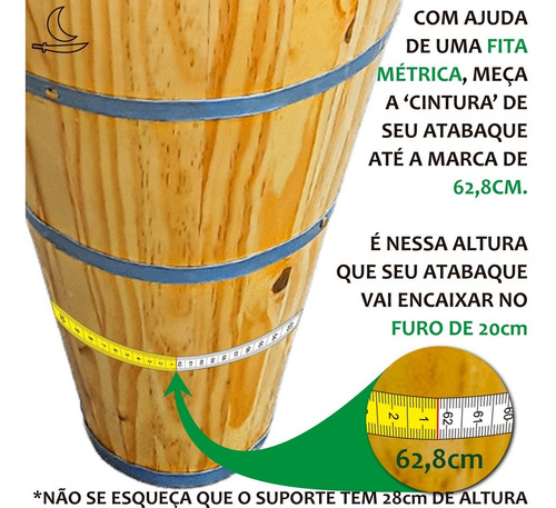 Imagem 4 de 10 de Banco Suporte P/ Atabaque Mod. Nanã - Umbanda E Candomblé