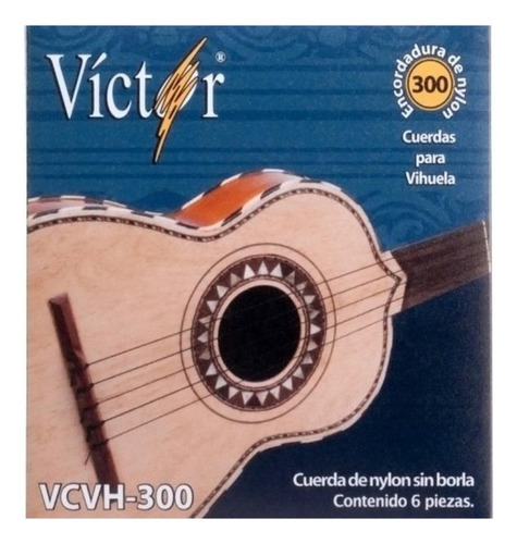Victor Vcvh-300 Encordadura Vihuela Nylon 300 Sin Borla