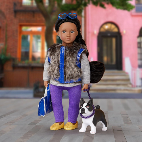 Lori Dolls Mini Doll Toy Dog De 6 Pulgadas Muñeca Boston Ter