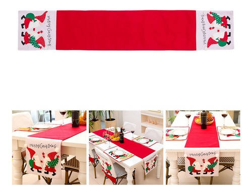 Imagen 7 de 9 de Camino De Mesa Navideño Bordado Mantel Cocina Boda