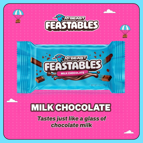Chocolate Feastables Mr. Beast Milk Chocolate 5 Piezas 35gr