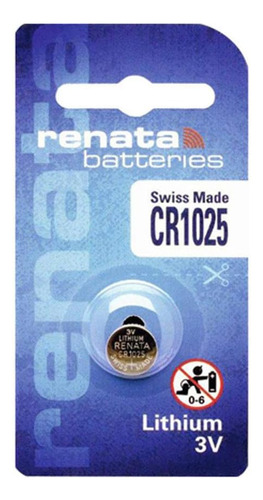 Pila Bateria Renata Cr1025 Tamaño Botón 3 Voltios Paquete De 1 Unidad