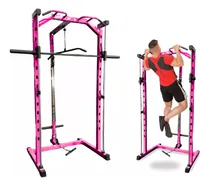 Comprar Multiestación Peso Libre, Jaula Squat Rack C\u002F Polea Rosa