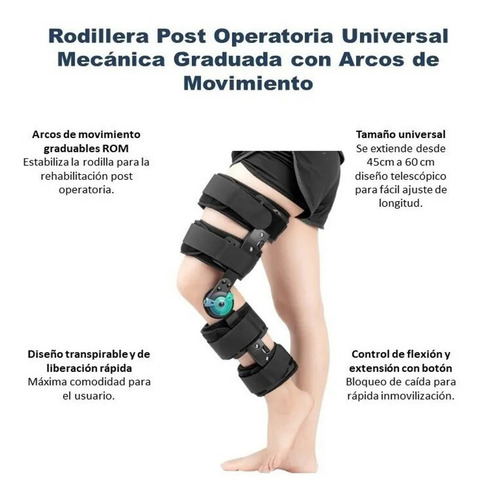 Férula De Rodilla Postoperatoria Estroboscópica Graduable