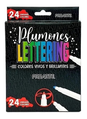Marcadores Lettering 24 Colores Proarte 