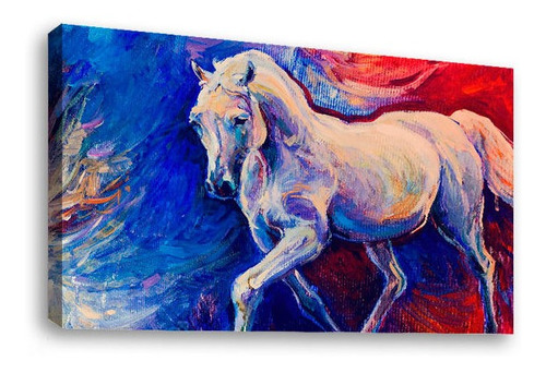 Cuadro Decorativo Canvas Moderno Caballo Oleo