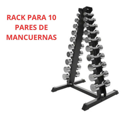 Imagen 4 de 7 de Rack De Fierro Para Mancuernas 10 Pares (envio Gratis)