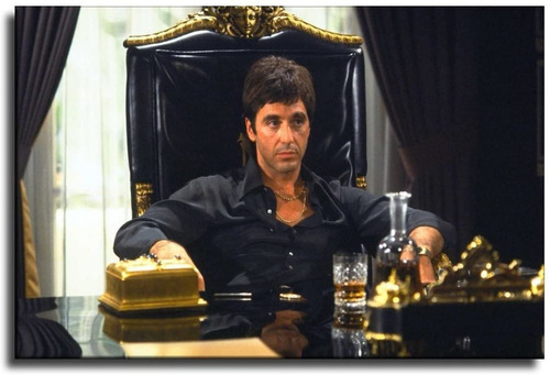 Cuadro Decorativo Tony Scarface Canvas Arte Unico 35x55cm