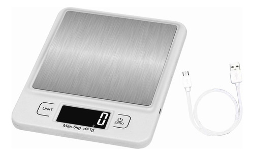 Mini Báscula Digital Electrónica De Cocina Recargable De 11