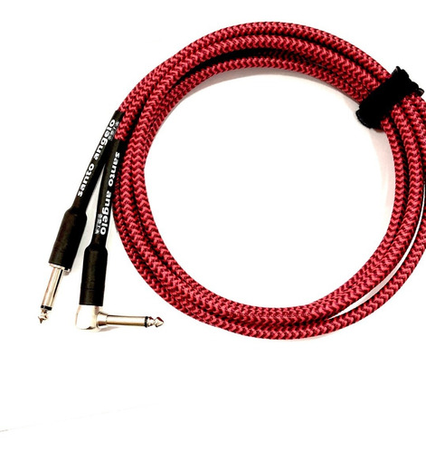 Cabo P10 / P10 L 90º Tecido Santo Angelo -- 3m -- Kit C/ 2