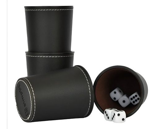 Juego De Mesa Juego De 4 Cachos De Eco Cuero Negro