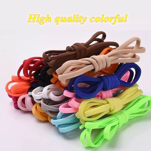 Imagen 5 de 10 de Cordones Elásticos Hola Es Para Adultos Y Niños 1m X Par