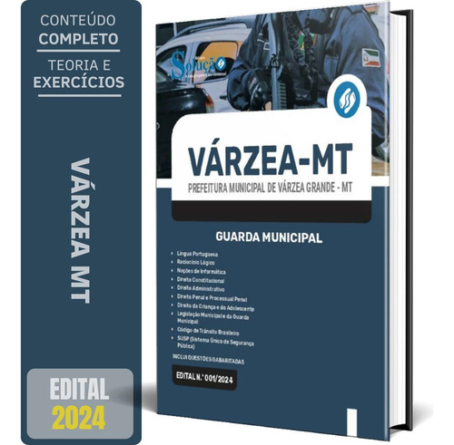 Apostila Prefeitura Várzea Grande Mt 2024 - Guarda Municipal
