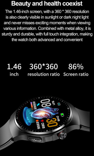 Reloj Inteligente Para Hombre Para Huawei Ios / Ecg /bg/bt
