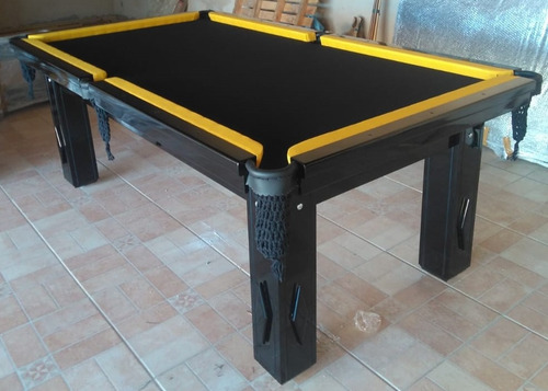 Mesa Sinuca Bilhar Snooker 2,23 X 1,23 Pedra Ardósia Bicolor