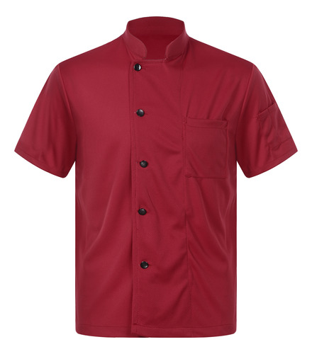Camiseta De Chef De Malla Transpirable Para Hombre, Uniforme