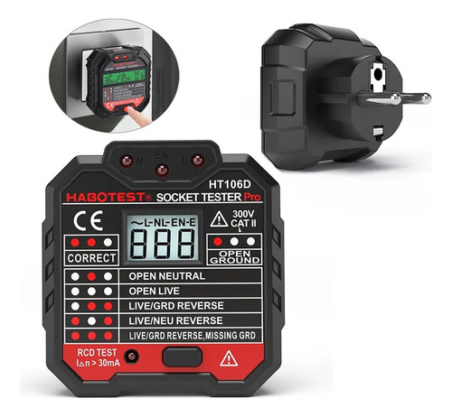 Ht106d Voltaje Tester Probador Detector Para Enchufes Prueba