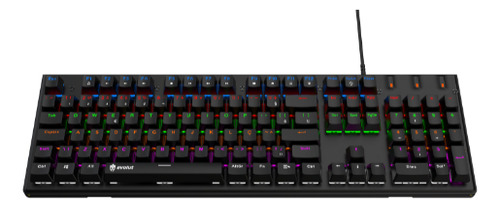 Teclado Gamer Mecânico EG219 Loop Blue Switch com Fio Evolut