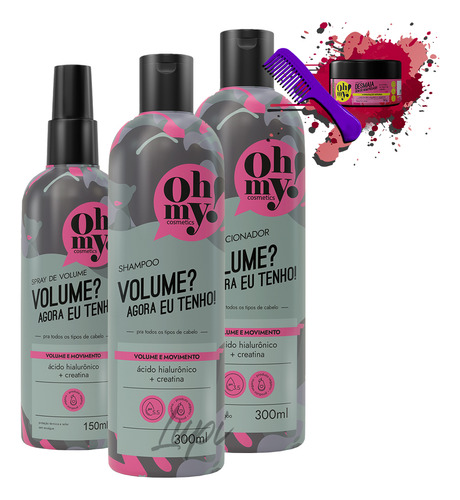 Kit Oh My! Volume? Agora Eu Tenho! Sh Cond 300ml Spray 150ml