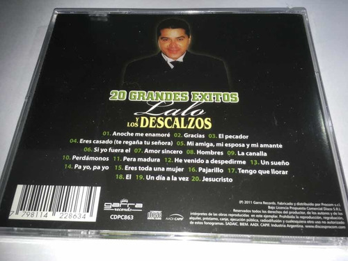 Lalo Y Los Descalzos 20 Grandes Éxitos Cd Nuevo Cerrado