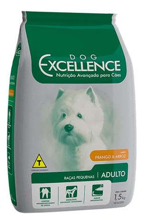 Ração Cão Adulto Raças Pequenas Frango 1,5kg Dog Excellence