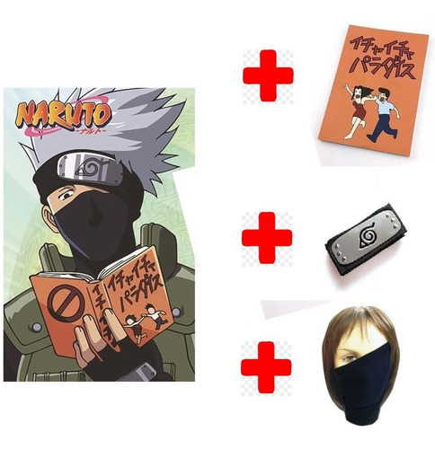 Imagen 1 de 5 de Set Kakashi - (libreta + Mascara + Banda)   Naruto 
