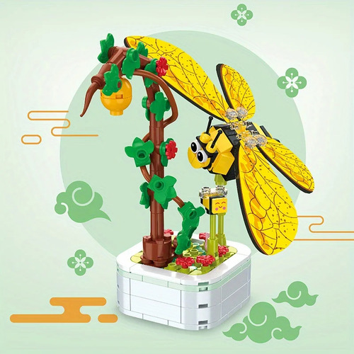 Bloques De Construcción Bouquet Insectos Y Suculentas