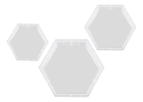 3 Moldes Grandes De Resina Y Silicona, Moldes Hexagonales De