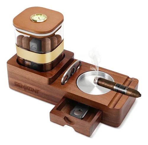 comprar Set De Humidores Para Cigarros Semkont, Cenicero De Madera C