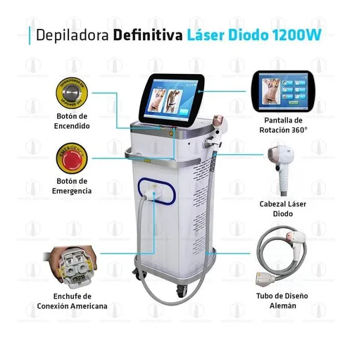 Maquina Depilacion Definitiva Laser Titanium 1200w