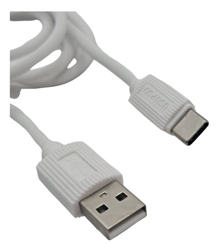 Cable Cargador Blanco Usb Tipo C 1 M