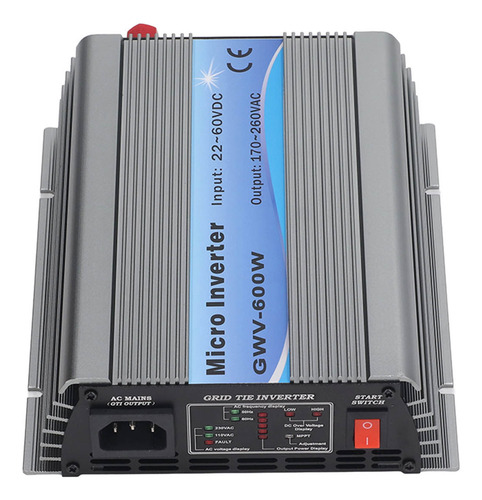 Inversor Fotovoltaico Solar 600w 22 A 60vdc De Aleación De A