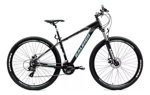Bicicleta Mtb Raleigh Mojave 2.0 Dama Rod 29 Disco Mecanico Negro Con Verde Agua 16.5 "