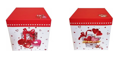 Pack 12 Cajas De Regalo Desayuno Corazones San Valentín 22cm