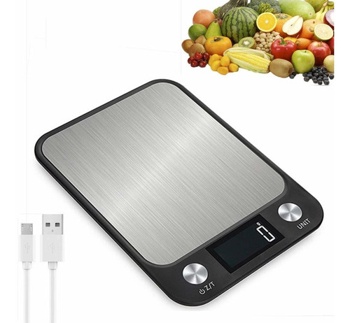 Escala De Alimentos, 22 Lb Digital De Cocina Báscula De Pe.