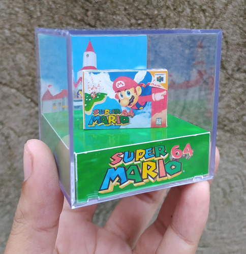 Mini Cubo Diorama Caixa (super Mario 64)