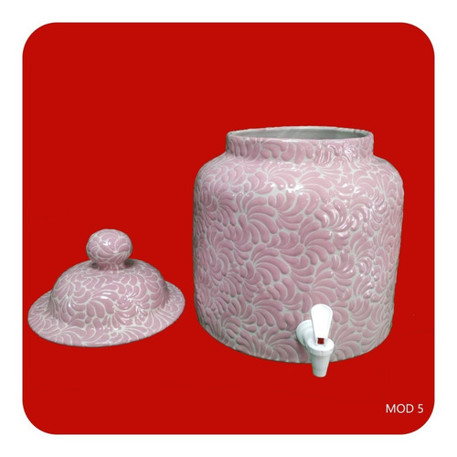 Imagen 3 de 3 de Portagarrafón Rosa Estilo Barroco De Talavera Poblana M5 Prt